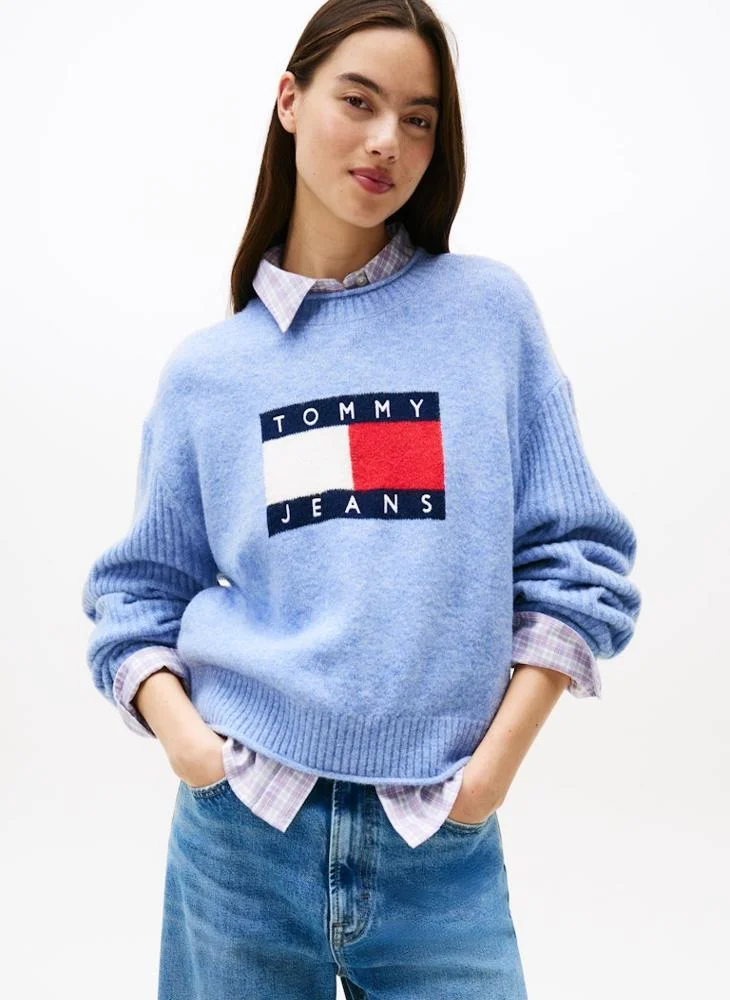 تومي جينز Logo Crew Neck Sweater