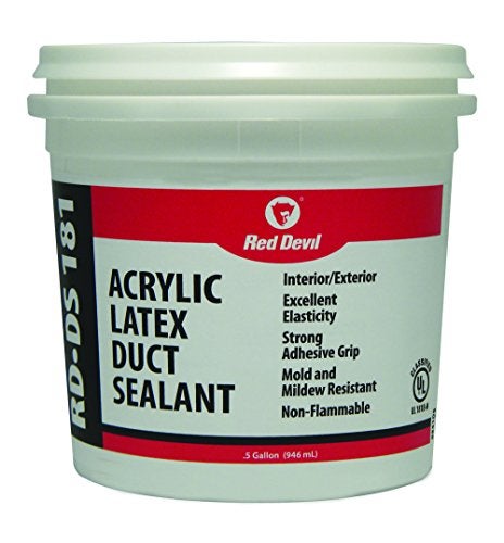Red Devil 0841DS RD-DS 181 Acrylic Latex Duct Sealant, 1/2 Gallon, Gray - Image 4