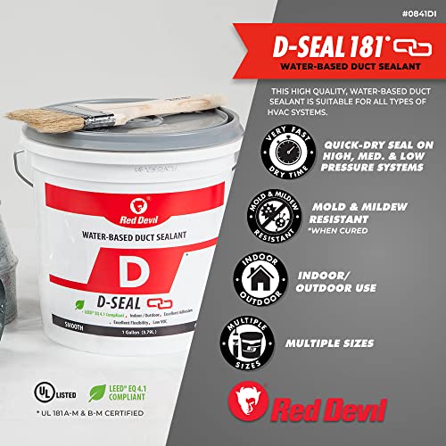 Red Devil 0841DS RD-DS 181 Acrylic Latex Duct Sealant, 1/2 Gallon, Gray - Image 2
