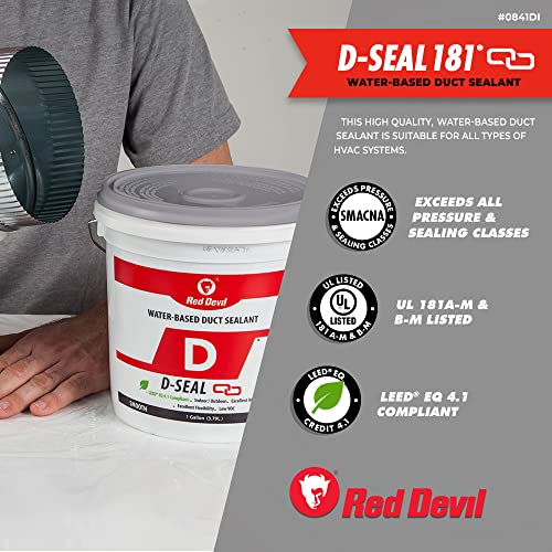 Red Devil 0841DS RD-DS 181 Acrylic Latex Duct Sealant, 1/2 Gallon, Gray - Image 3
