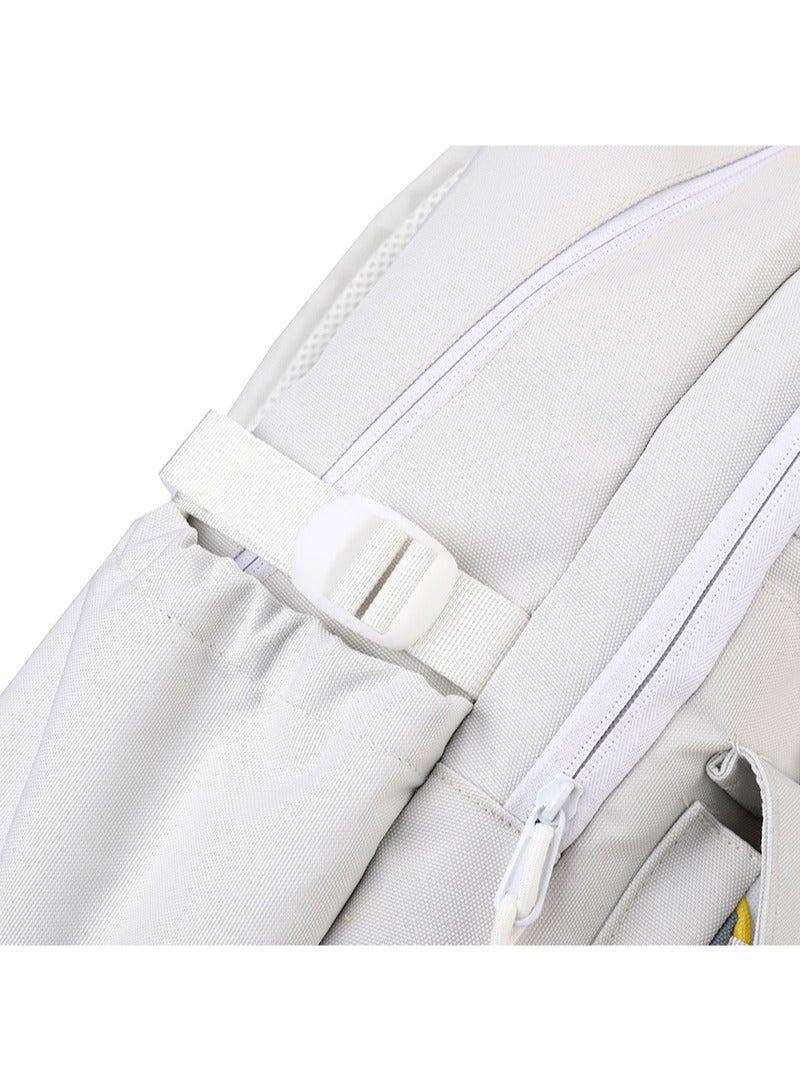 زيرانا حقيبة سفر ، حقيبة كمبيوتر محمول كبير 50L للرجال والنساء ، للماء حقيبة الجامعة ، تناسب 15.6 بوصة كمبيوتر محمول ، أبيض - Image 5