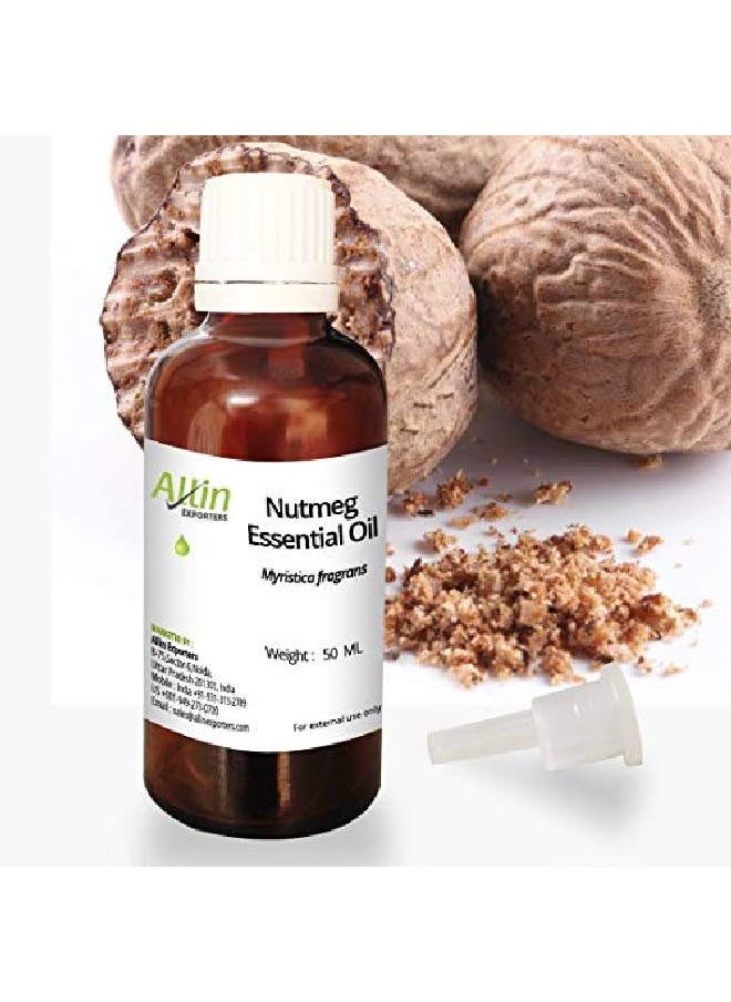 Allin Exporters Nutmeg Essential Oil 100% Pure l & Undiluted 50 ML  - Image 1