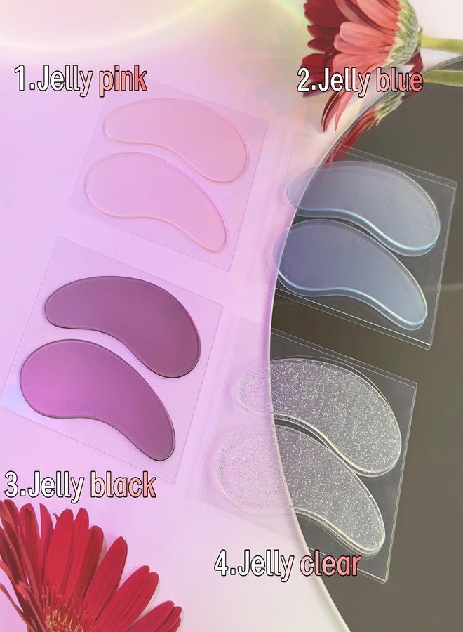 ICONSIAM Under Eye Patches For Lash Lift Eyelash Extension Durable Gel Eye Pads Separate Upper & Lower Lashes Sticky Gel Eye Patch - Moon Shape Fit Eyelids Eyelash Mask Cover 4 Colors - Image 4