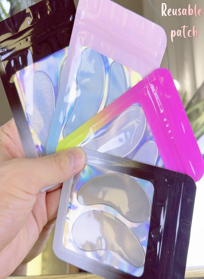 ICONSIAM Under Eye Patches For Lash Lift Eyelash Extension Durable Gel Eye Pads Separate Upper & Lower Lashes Sticky Gel Eye Patch - Moon Shape Fit Eyelids Eyelash Mask Cover 4 Colors - Image 5
