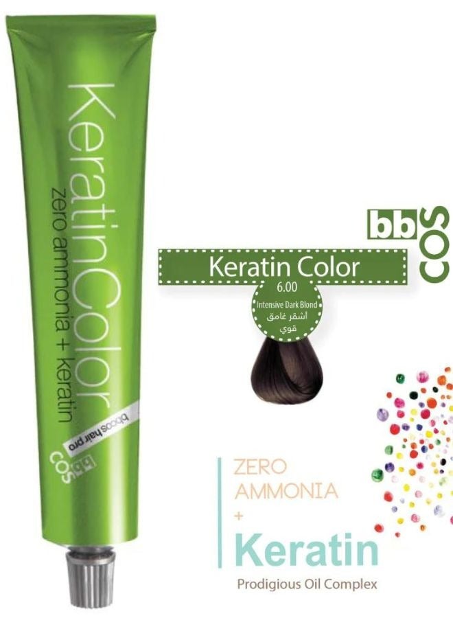 100% Ammonia-Free Keratin Infused Intense Dark Blonde Hair Color 100 ml 6.00