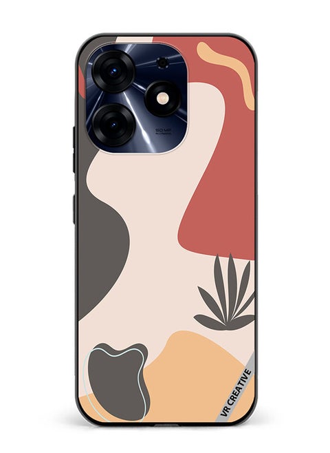 Protective Case Cover For Tecno Spark 10 Pro Printable Template With Abstract Geometric Shapes, Nature Aesthetic Texture, Design Multicolour