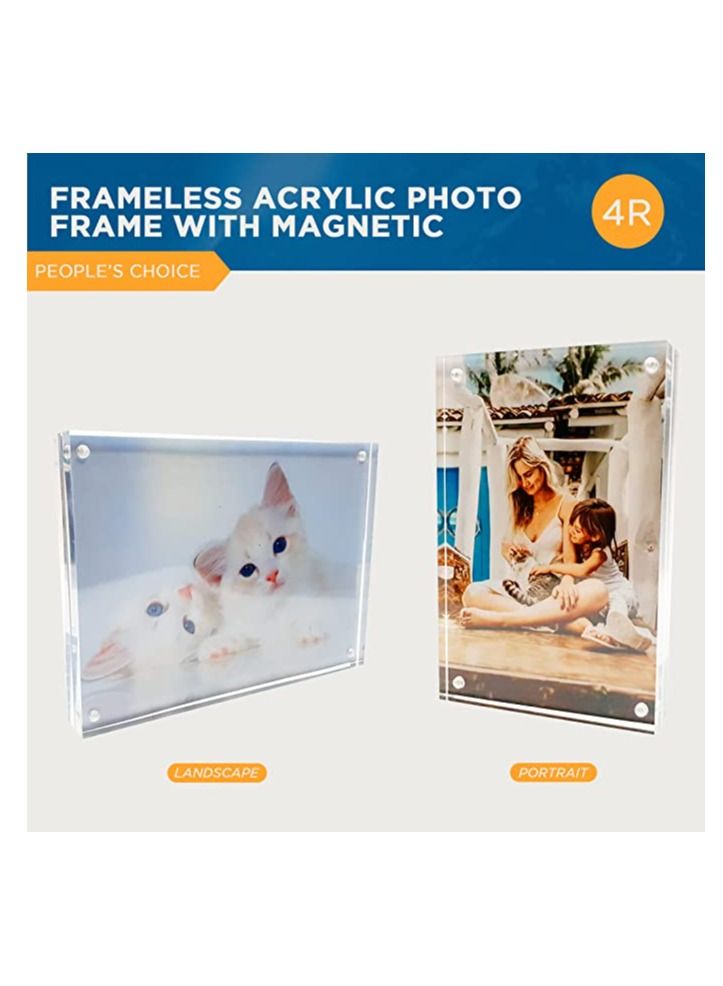 Creative Planet 4R Acrylic Photo Frame. An elegant picture frame of high clarity modern stylish & transparent organize and protect your photos great gift for birthday girlfriend (Pack of 3) - Image 4