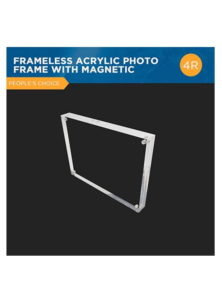 Creative Planet 4R Acrylic Photo Frame. An elegant picture frame of high clarity modern stylish & transparent organize and protect your photos great gift for birthday girlfriend (Pack of 3) - Image 3
