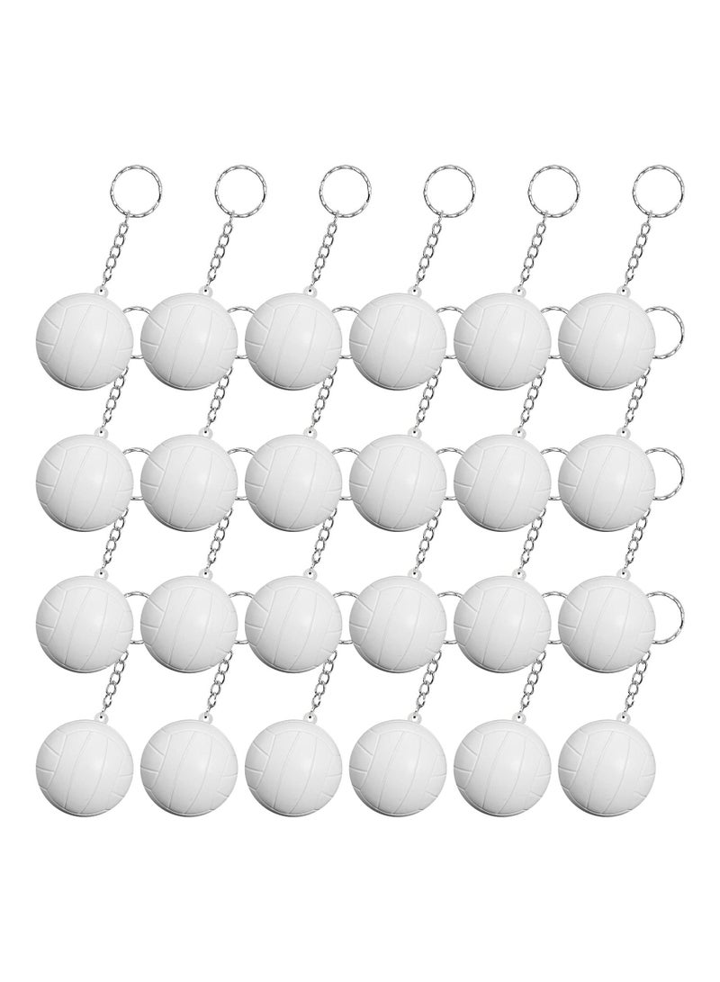 24 Pack Volleyball Keychains Mini Volleyball Stress Ball Keychains Sports Ball Keychains Volleyball Party Favors Supplies for Women Men Girls Teens Party Favors Supplies Sports Team Players - Image 1