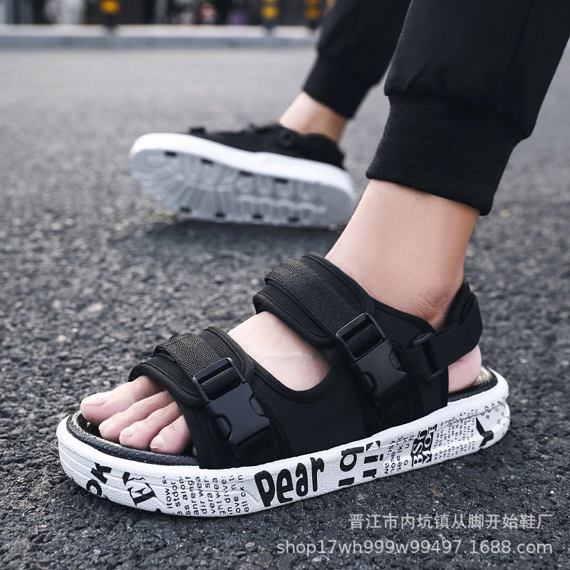 Children'S Slippers Summer Korean Version Of Hook And Loop Soft Bottom Children'S Boys Children'S Shoes A Generation Of Hair - Image 1
