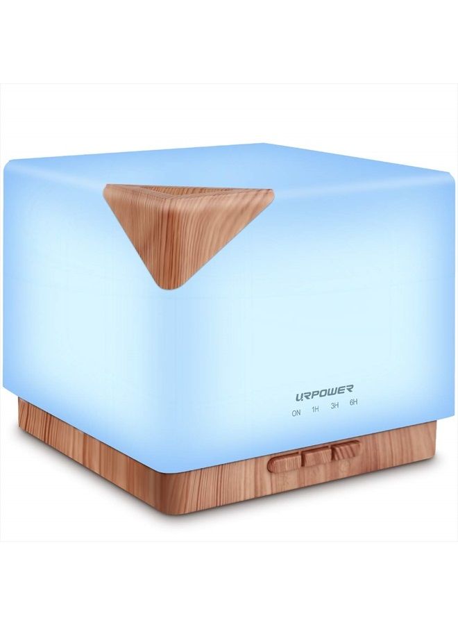 URPOWER Aromatherapy Essential Oil Diffuser Humidifier, 700ml Large Capacity Modern Ultrasonic Aroma Diffusers Running 20+ Hours with Adjustable Mist Mode/4 Timer Settings for Home Office Study - Image 1
