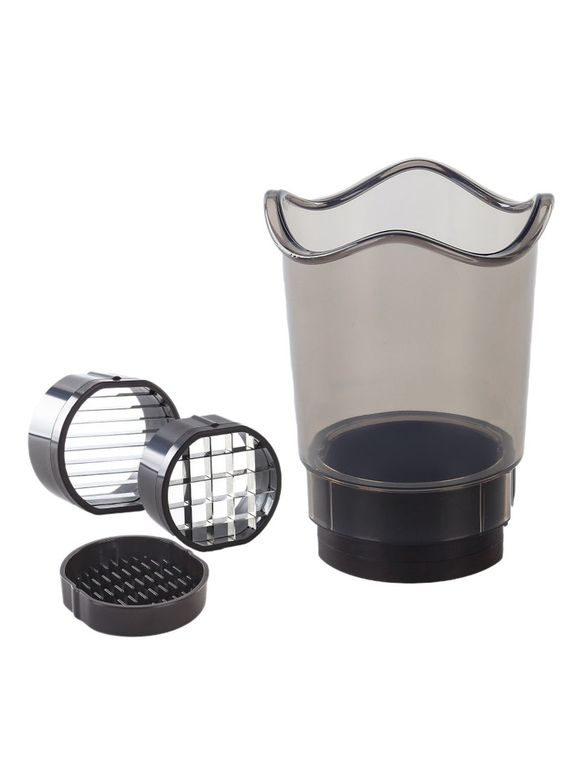 عام كوب تقطيع الفواكه والخضروات، أداة مطبخ متعددة الاستخدامات لتقطيع الفراولة والخضار، مثالي لتحضير السلطات، سهل التخزين. - Image 2