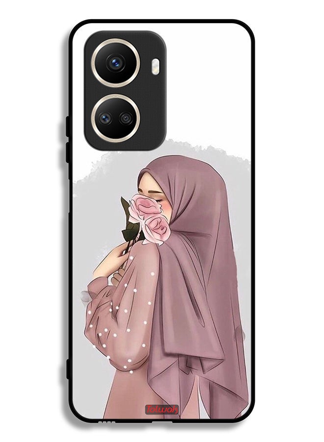 Tolwak Huawei nova 10 SE Protective Case Cover Holding Roses Girl Art - Image 2