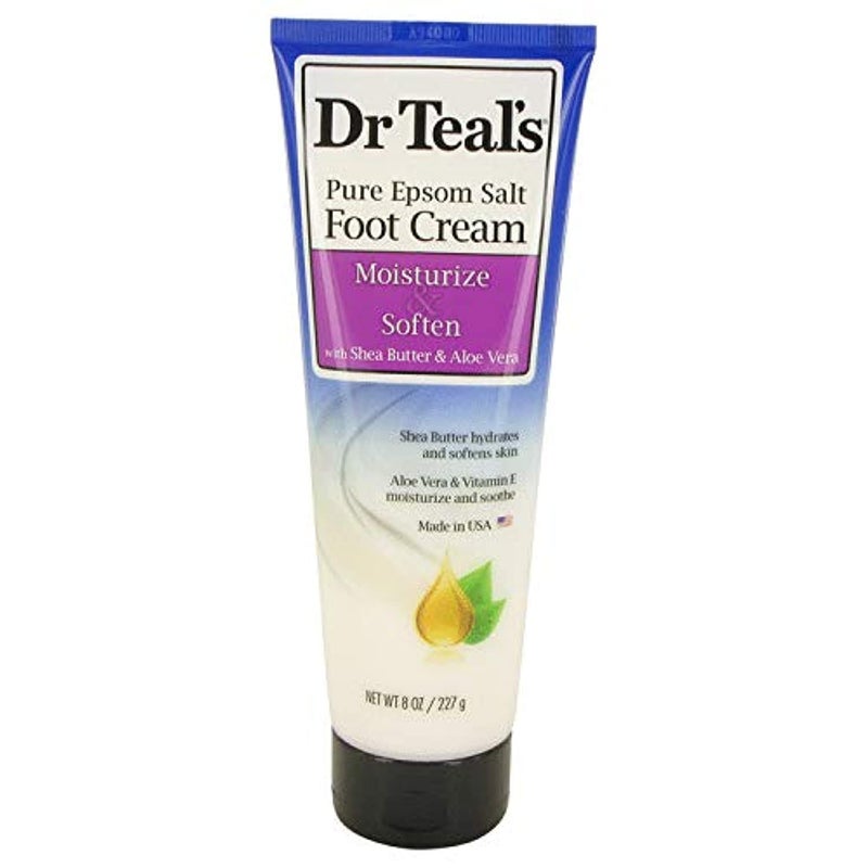 Dr Teal's Dr Teal's Foot Cream, Moisturize & Soften, with Shea Butter & Aloe Vera, 8 oz.