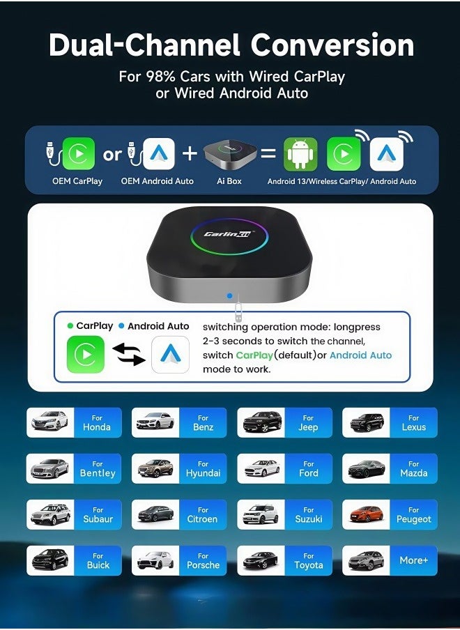 Carlinkit - New Android 13 CarPlay AI Box Auto TV Video Box - Image 1