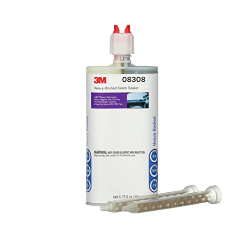 3M Heavy-Bodied Seam Sealer, 08308, Two-Part, Self-Mixing, Automotive Epoxy, 200 ml/6.75 fl oz Cartridge , Black - Image 1