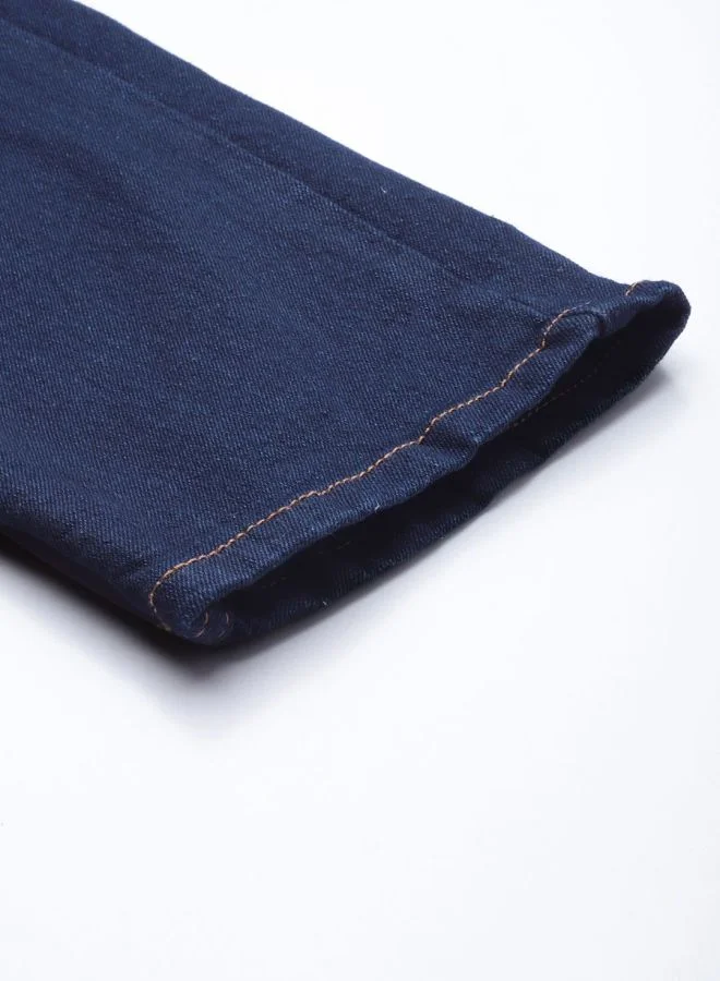 The Indian Garage Co Men Slim Fit Solid Mid-Rise Stretchable Jeans