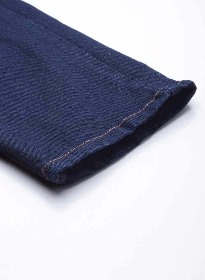 The Indian Garage Co Men Slim Fit Solid Mid-Rise Stretchable Jeans  - Image 5