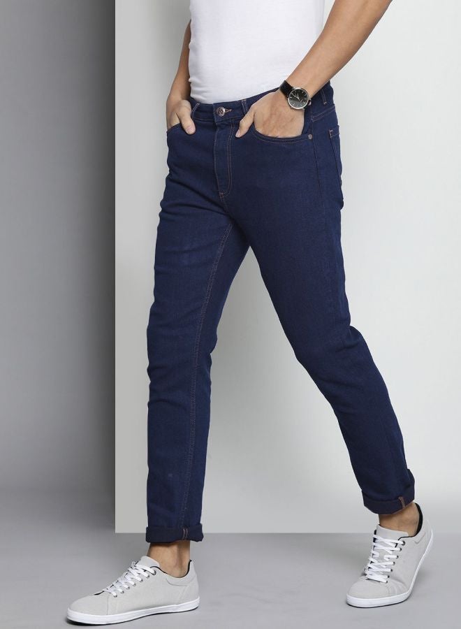 The Indian Garage Co Men Slim Fit Solid Mid-Rise Stretchable Jeans  - Image 2