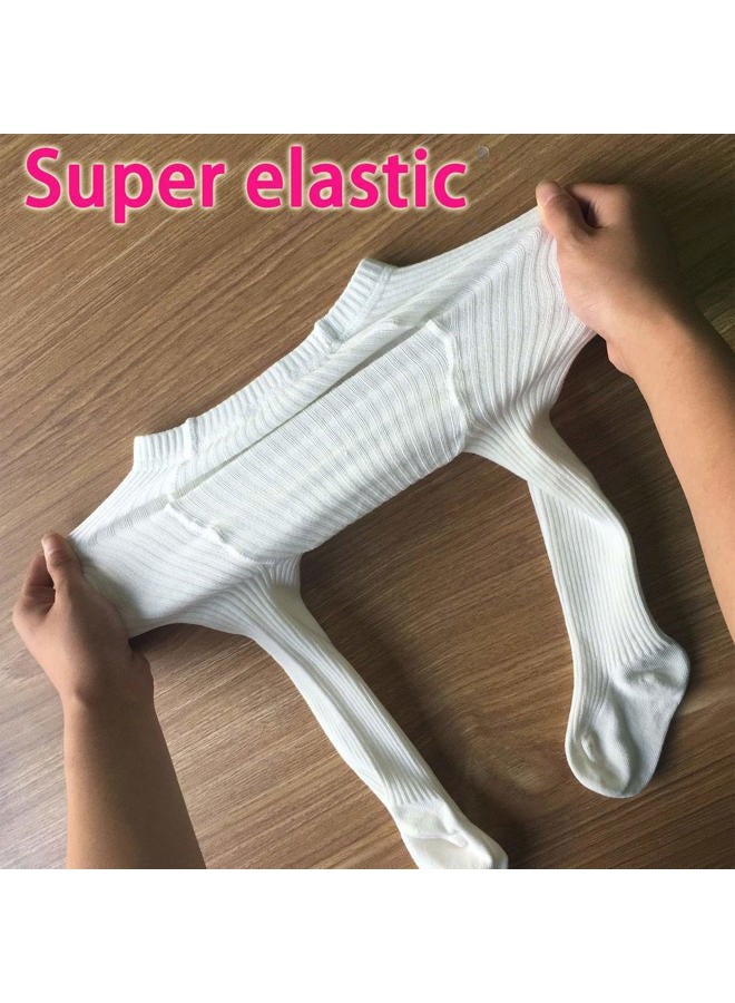 CECORC Baby Tights – Thick Toddlers Girl Leggings–Seamless Cable Knit Cotton Stockings – Infants Pantyhose 3/5 Pack…, 3 Pack (Black+white+lightpink), 0-12 Months - Image 4