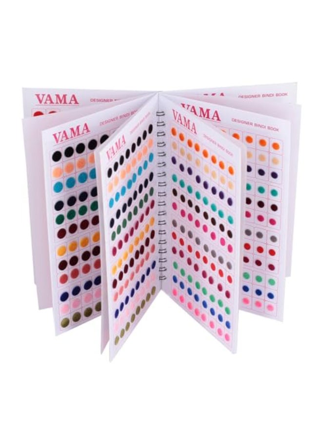 VAMA Premium Velvet Multicolor Forehead Stickers Bindiya Bindis Bollywood Bindi Booklet for Women Pack of 948 Bindi Book - Image 1