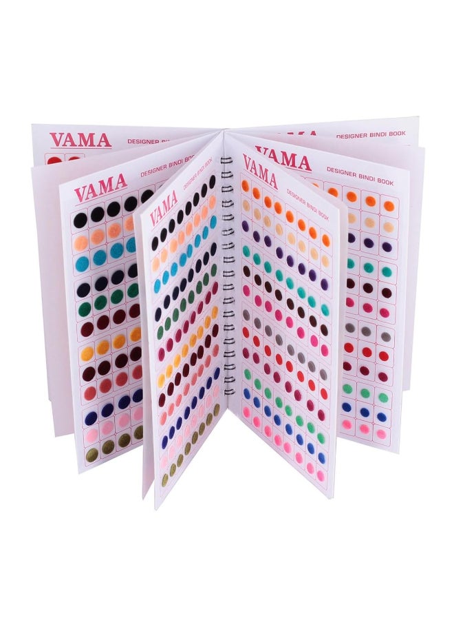 VAMA Premium Velvet Multicolor Forehead Stickers Bindiya Bindis Bollywood Bindi Booklet for Women Pack of 948 Bindi Book - Image 2