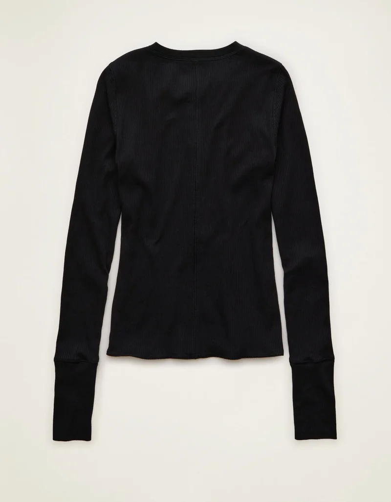 American Eagle  AE Long Sleeve Henley T-Shirt for Men | Best Price UAE
