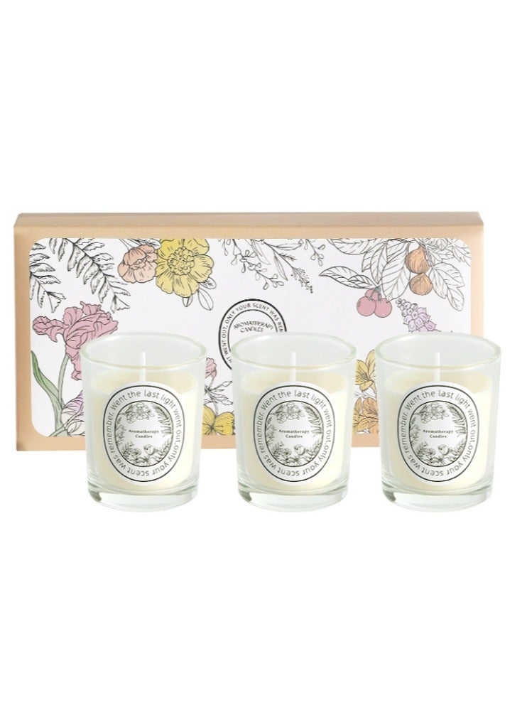 3pcs Scented Candle, Three Different Scents Single Wick Candle - Fruit Scent - Image 1
