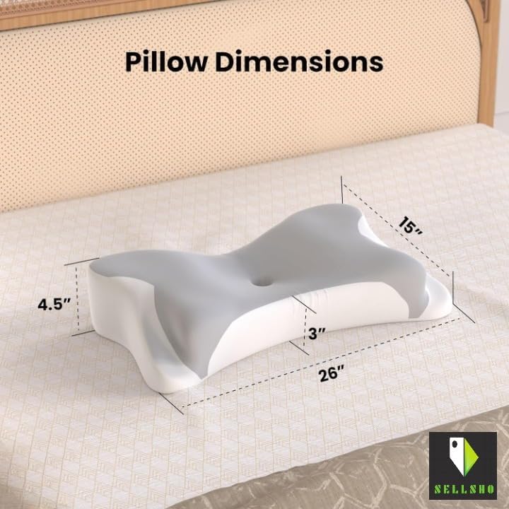 HEEJ No More Aches Neck Pillow for Pain Relief, Adjustable Cervical Pillow for Neck Support with Armrest, Odorless Ergonomic Contour Memory Foam Pillows,Orthopedic Bed Pillow for Side Back Stomach Sleeping - Image 2