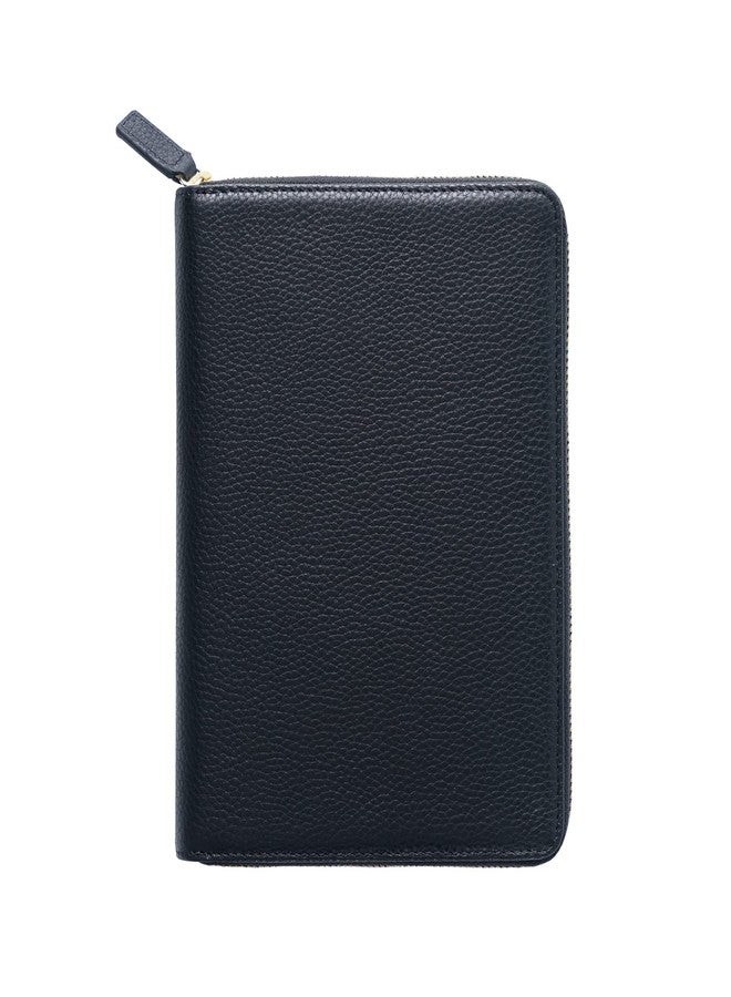 Moterm Zippered Leather Cover for Stalogy B6 Planners (Pebbled-Black) - Image 1