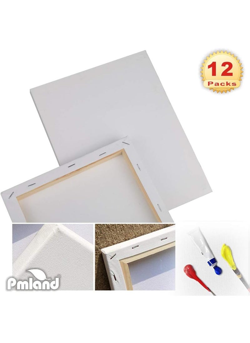 PMLAND PMLAND Bulk Pack of 12 Canvas Panels Board for Painting Acrylic or Oil Artwork Crafting  8 x 10 Inch  - Image 3