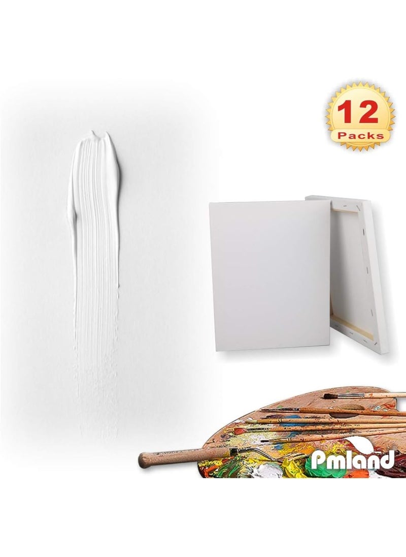 PMLAND PMLAND Bulk Pack of 12 Canvas Panels Board for Painting Acrylic or Oil Artwork Crafting  8 x 10 Inch  - Image 5