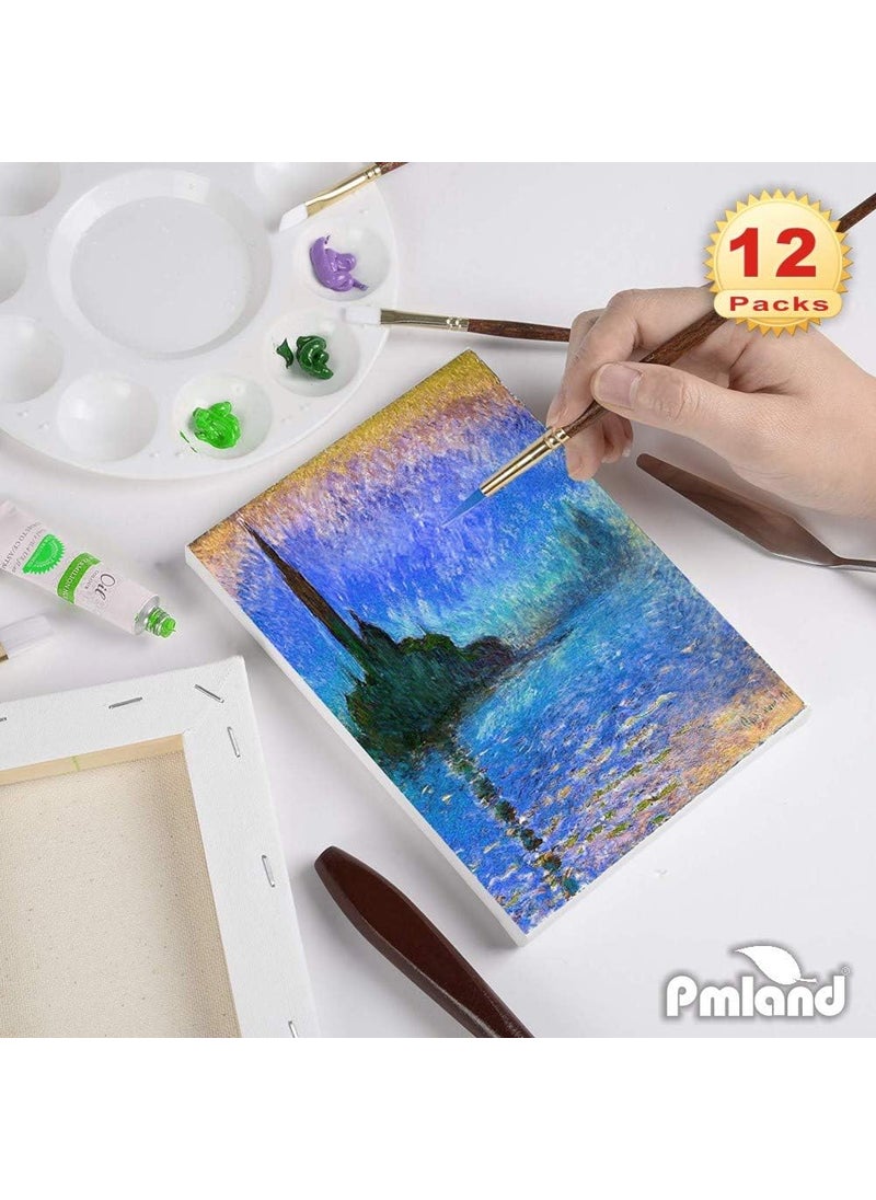 PMLAND PMLAND Bulk Pack of 12 Canvas Panels Board for Painting Acrylic or Oil Artwork Crafting  8 x 10 Inch  - Image 4