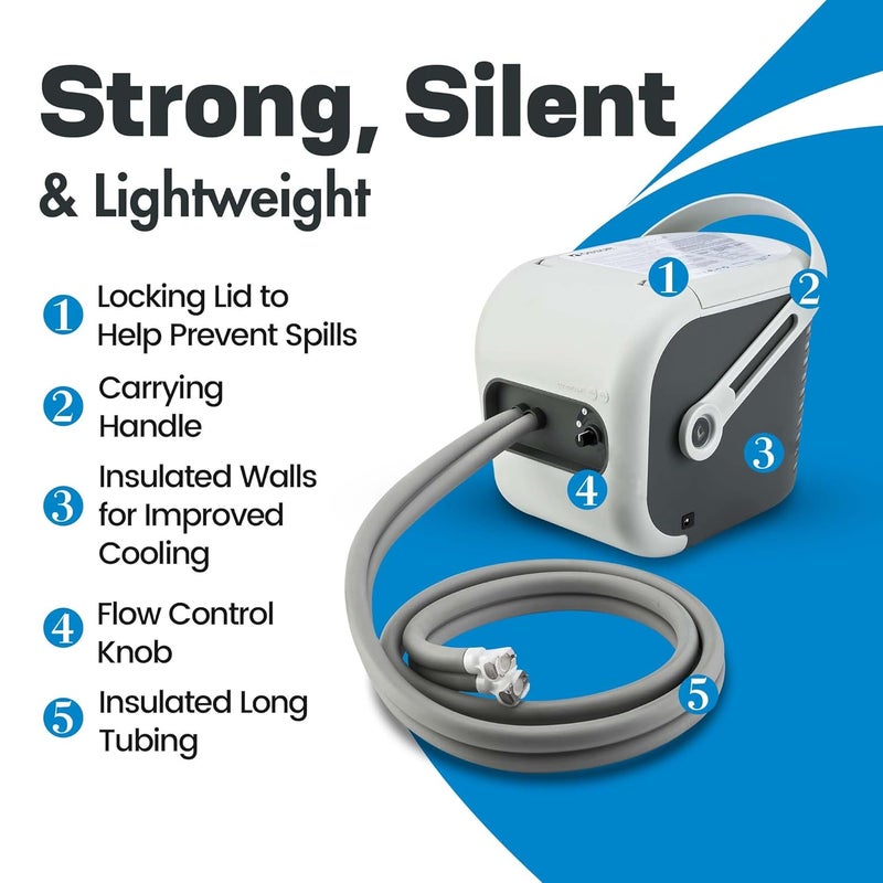 Ossur Cold Rush Therapy Machine System with Knee Pad  Ergonomic Adjustable Knee Ice Pack Wrap  Quiet Lightweight Ice Pack for Knee  Strong Cryotherapy Ice Machine for Knee After Surgery - Image 2