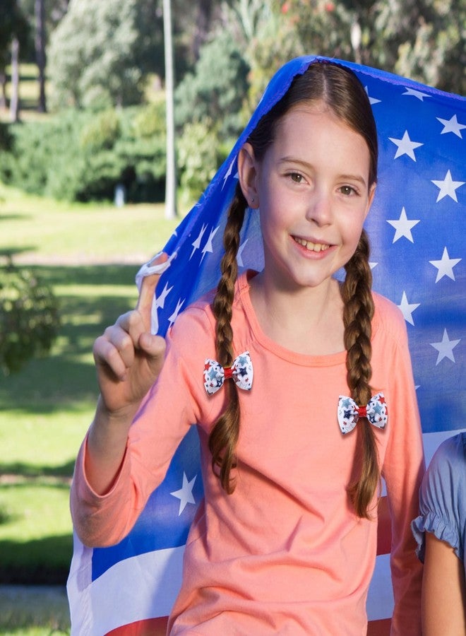 Miroksh 6pcs Patriotic Hair Bow Clips for Toddler Baby Teen Girls 4th of July Red White Blue Ribbon Hairpins Women Kids Independence Memorial Day Party Favor Gift Outfits Decoration Accessories - Image 5