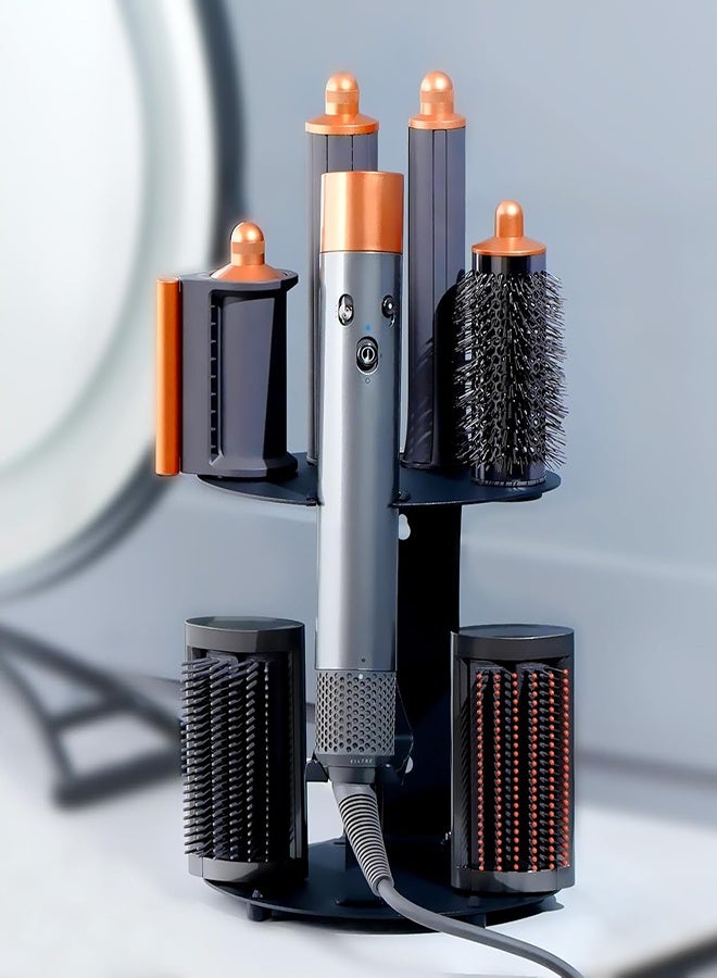 رف تخزين Airwrap، وملحقات متوافقة مع صناديق تخزين Dyson Airwrap، ورفوف مثبتة على الحائط، ومكواة تجعيد الشعر، ورفوف مناشف مكتبية، وملحقات منزلية/حمام. - Image 3
