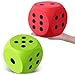 Shappy 6 Inches Foam Dice Fun Filled Large Educational Toy Kawaii Giant Dice Decorative Eva Foam Jumbo Cube Big Square Building Blocks for Game Nights Learning SessionsRed and Green2 Pcs - Image 2