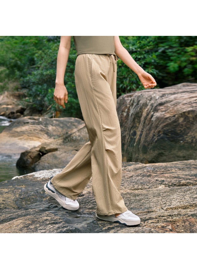 FILA Women'S Fusion Series Casual Pants Women'S Fashion Trend Loose Versatile Woven Trousers - Image 4