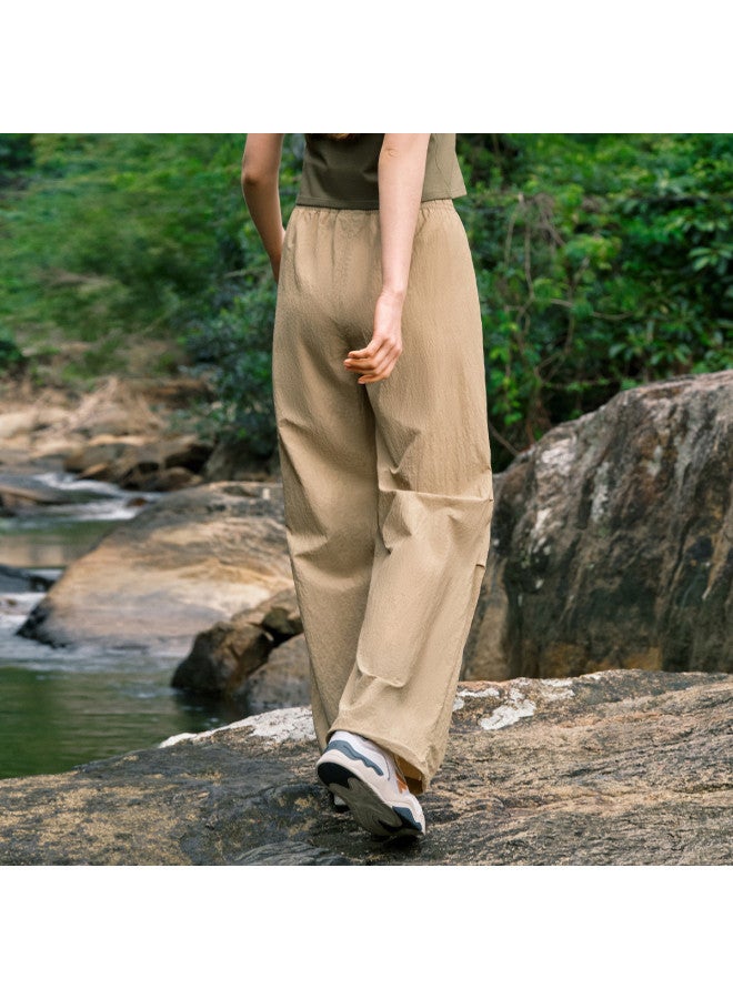 FILA Women'S Fusion Series Casual Pants Women'S Fashion Trend Loose Versatile Woven Trousers - Image 5