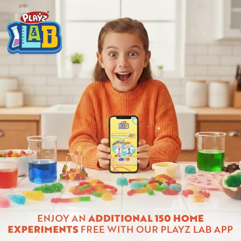 Playz Edible Candy Making Science Kit for Kids Ages 8-12 Years Old - Food Science Chemistry Kid Science Kit with 40 Experiments to Make Your Own Chocolates, Educational Science Kits for Boy & Girls - Image 4