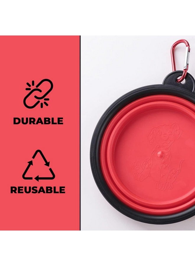 هارتس وعاء طعام للكلاب | وعاء محمول وقابل للطي للقطط والكلاب | قابل لإعادة الاستخدام، متين، مناسب للسفر | أوعية سهلة التخزين للحيوانات الأليفة | ملحقات مثالية للكلاب للاستخدام الداخلي والخارجي | LS198R | أحمر - Image 3