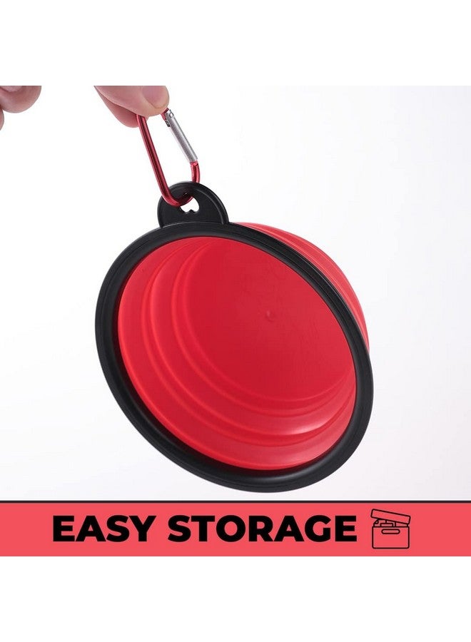 هارتس وعاء طعام للكلاب | وعاء محمول وقابل للطي للقطط والكلاب | قابل لإعادة الاستخدام، متين، مناسب للسفر | أوعية سهلة التخزين للحيوانات الأليفة | ملحقات مثالية للكلاب للاستخدام الداخلي والخارجي | LS198R | أحمر - Image 5