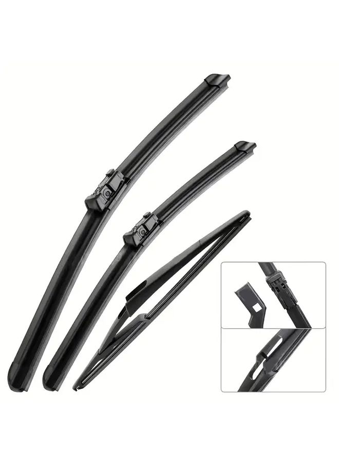 For FIAT 132.09gal 2012 2022 Front Rear Windshield Wiper Blades Set 26 16 12 Inches - Image 2