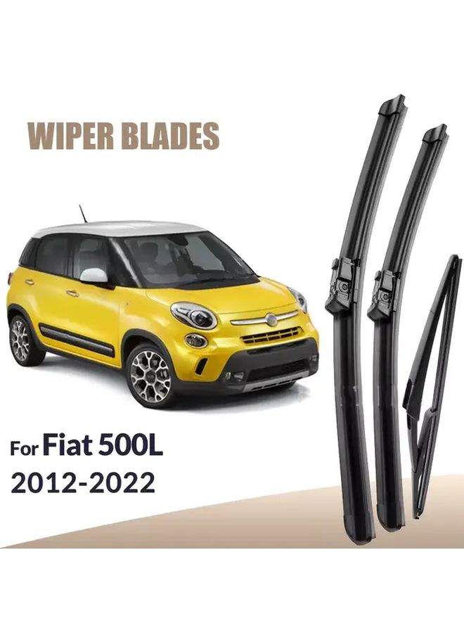 For FIAT 132.09gal 2012 2022 Front Rear Windshield Wiper Blades Set 26 16 12 Inches - Image 1
