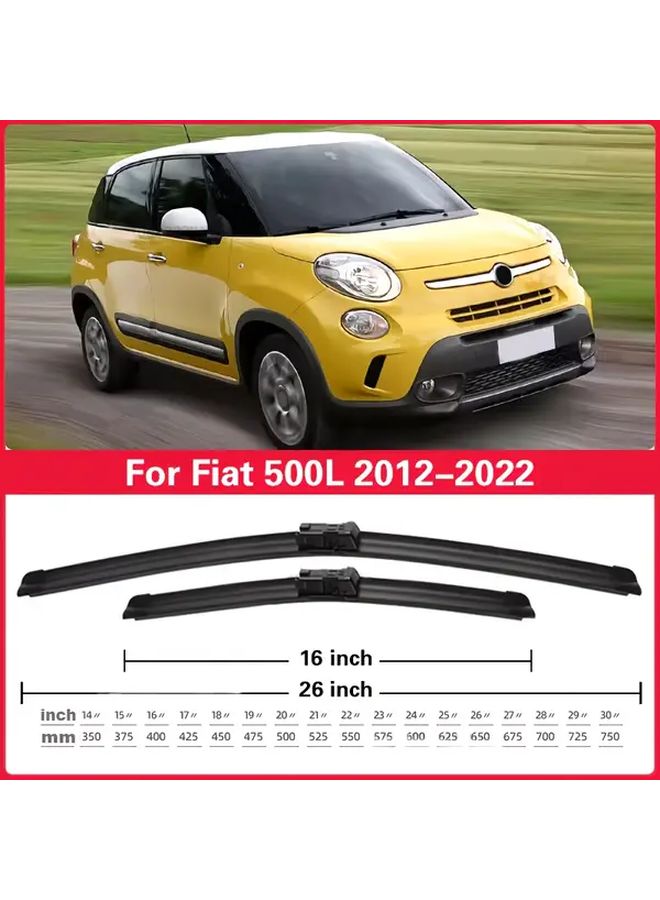 For FIAT 132.09gal 2012 2022 Front Rear Windshield Wiper Blades Set 26 16 12 Inches - Image 4
