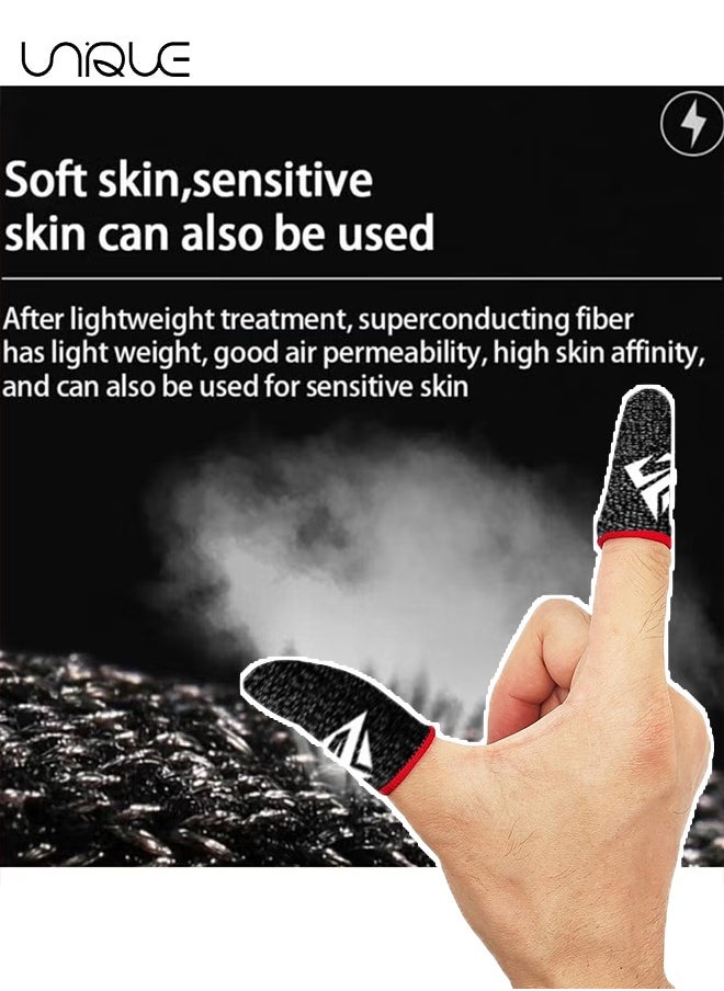Unique 5 Pack Mobile Phone Gaming Finger Sleeves, Finger Sleeves Fit All Touchscreen Devices, 0.3mm Superconducting Nanofibers, Smooth Feel, Anti-Sweat, Extremely Thin, Yellow Edge  - Image 5