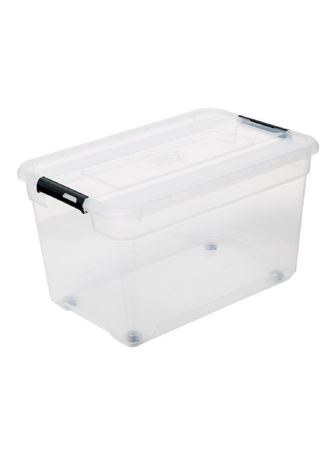 Five Simply Smart Multi Purpose Compact Durable Storage Box with Lid Clear 52 L 173650  - Image 1