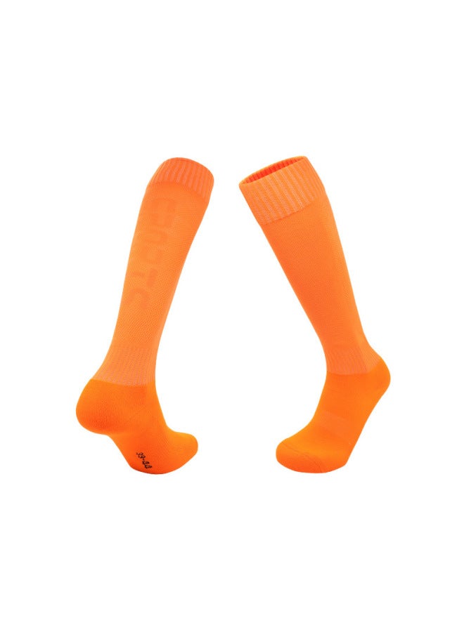 Orange Adult Children Football Socks Boys Teenagers Pupils Training Stockings Stockings Non-slip Breathable Sports Socks