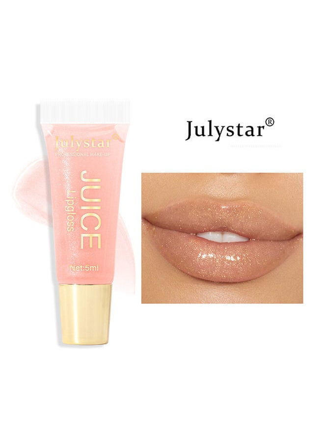 Julystar Lip Liquid Transparent Lip Oil Toot Lip Glass Lip Moisturizing Moisturizing Lip Gloss Lip Glaze Colour Cosmetics Lipstick Shiny, 04# Light Orange  - Image 1