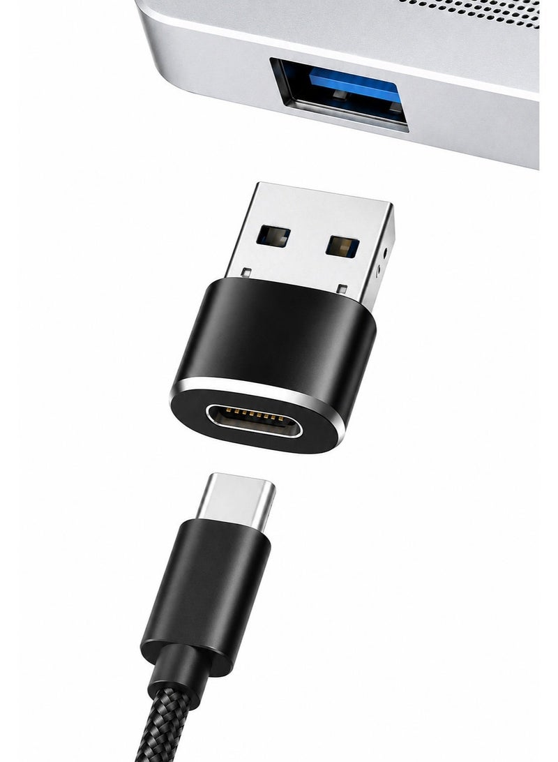 محول USB-C إلى USB-A OTG – منفذ USB Type-C أنثى إلى USB-A ذكر – محول صغير لنقل البيانات وتوصيل وحدات التخزين ولوحات المفاتيح والفأرات - Image 1